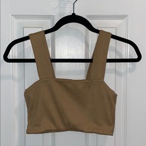 Ribbed Nude Crop Top